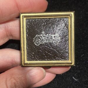 Vintage leather pill/ trinket box